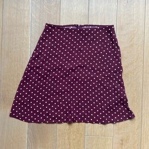 Reformation polka dot miniskirt size 2